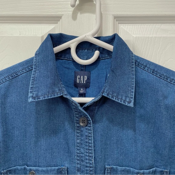 GAP Tie Waist Denim Dress - Picture 3 of 16